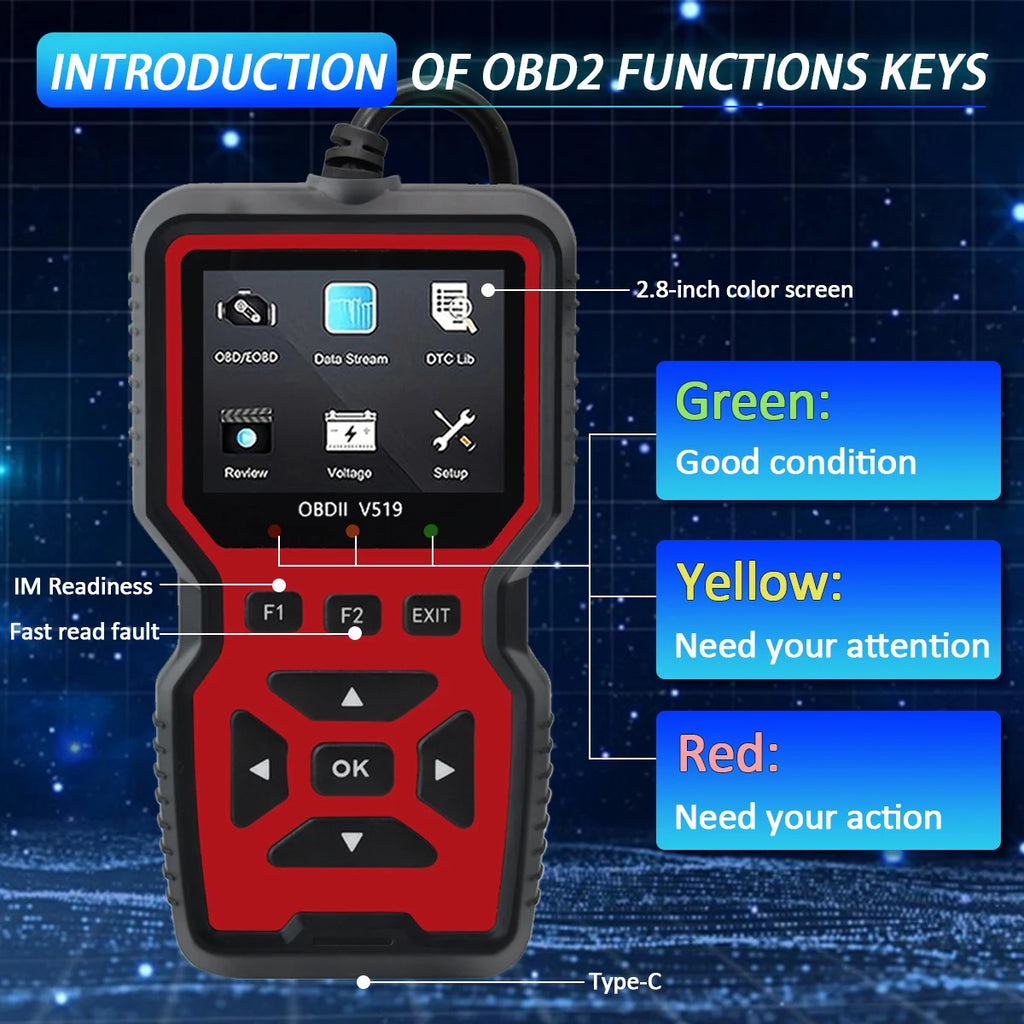 Free Shipping - Professional V519 OBD2 Scanner
