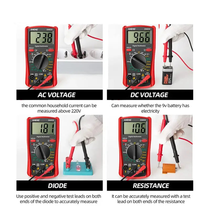 FREE SHIPPING: Digital Multimeter With Cables