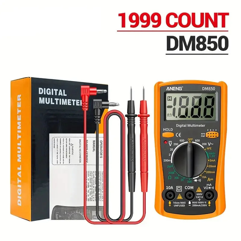 FREE SHIPPING: Digital Multimeter With Cables