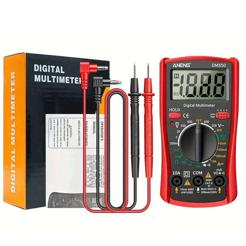FREE SHIPPING: Digital Multimeter With Cables