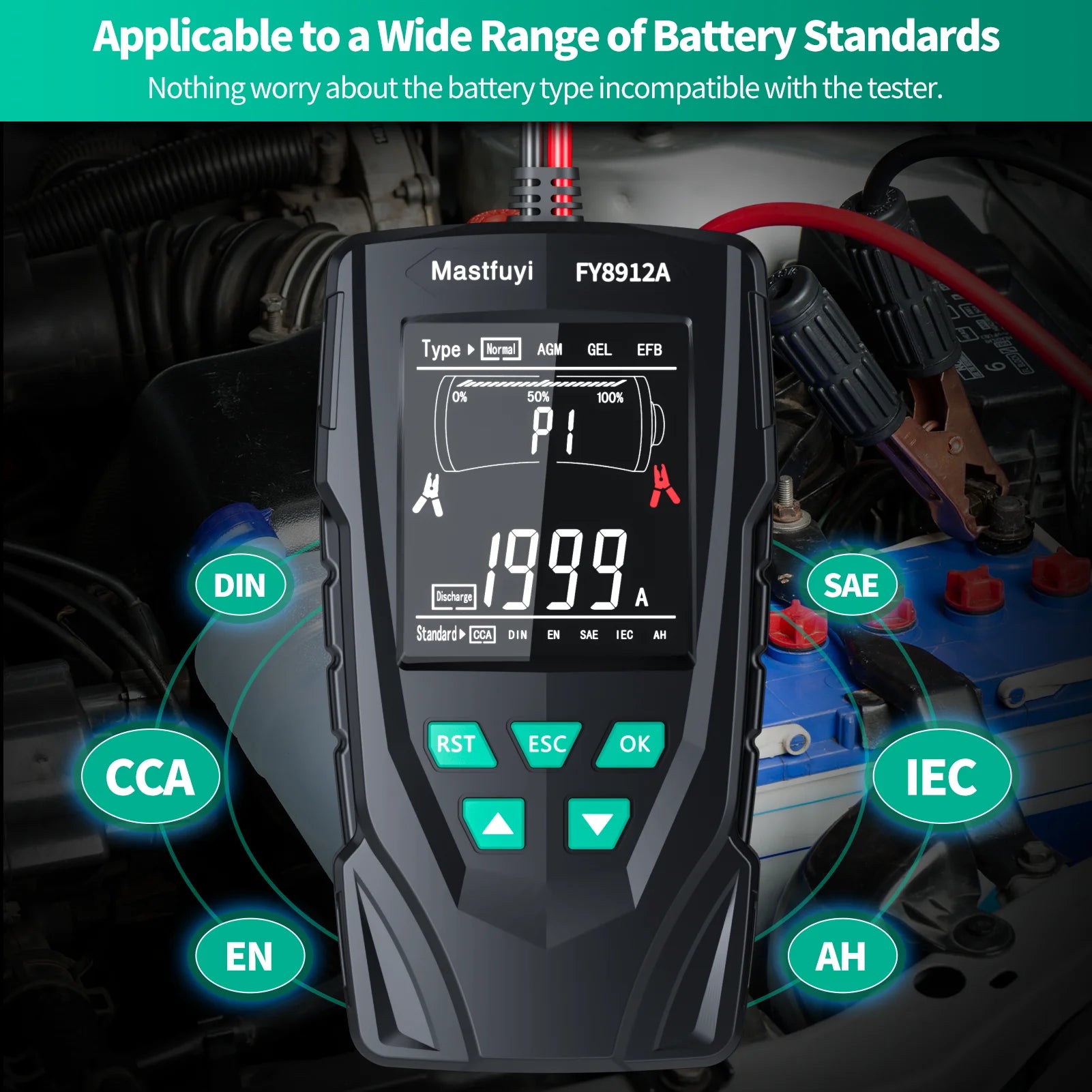 Free Shipping: Car Battery Tester 12V 24V Battery Load, Battery Capacity Tester