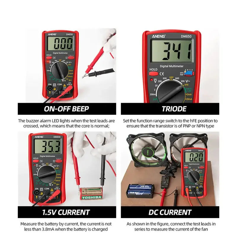 FREE SHIPPING: Digital Multimeter With Cables